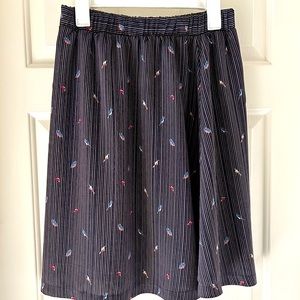 Emberly Bird print skirt- size M